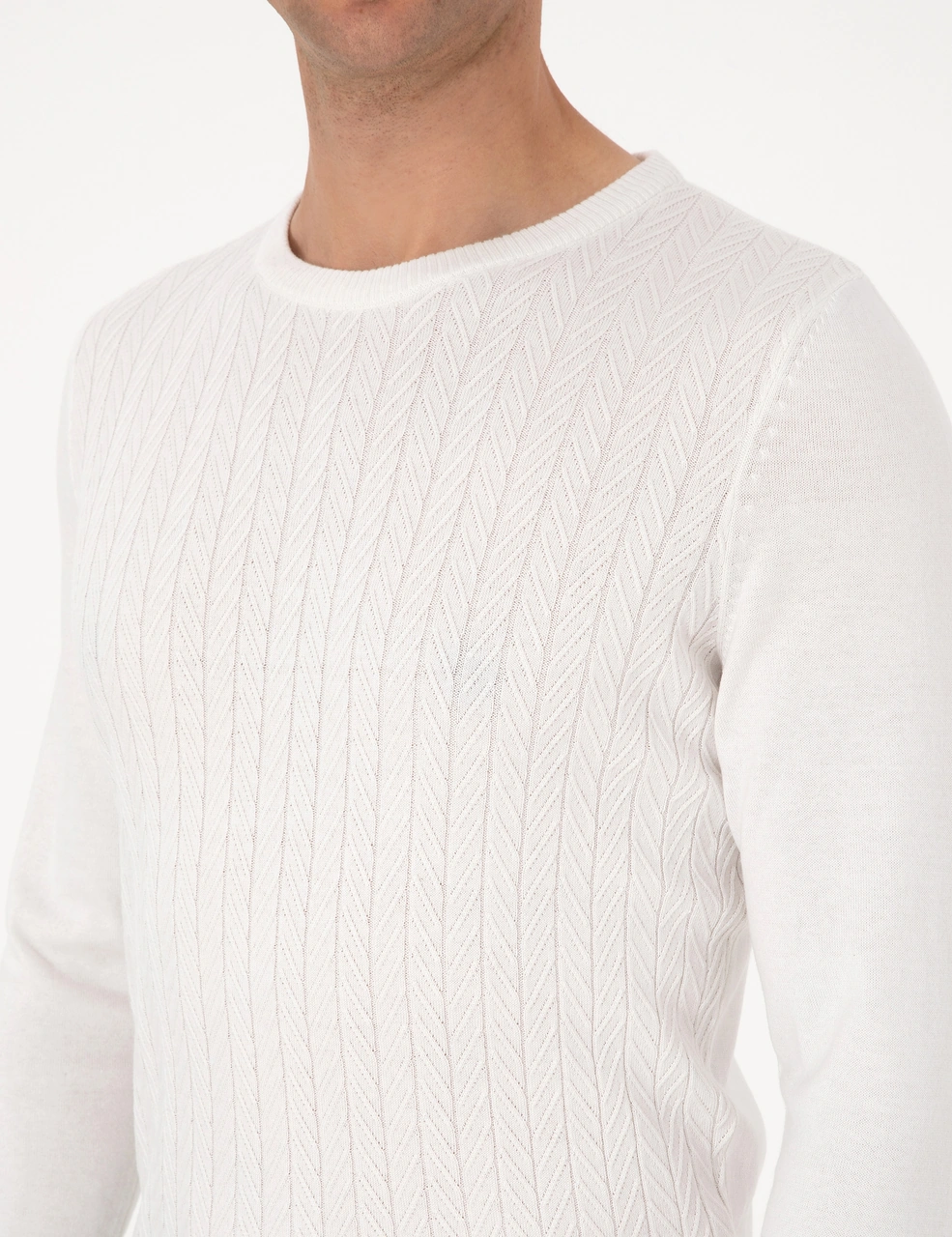 Pierre Cardin Erkek Ekru Kazak /triko 50315717-vr019 Ekru