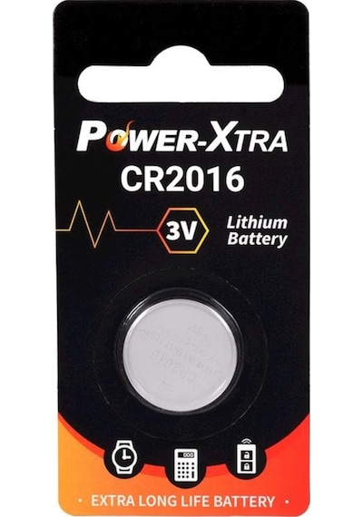 Power-Xtra CR2016 3V Lityum Blister Düğme Pil
