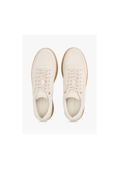 Tommy Hilfiger Modern Court Suede Kadın Bej Sneaker-8414 Bej