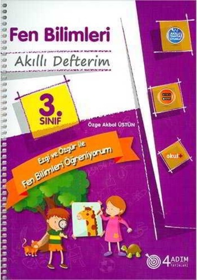 4 Adım 3.Sınıf Fen Bilimleri Akıllı Defterim