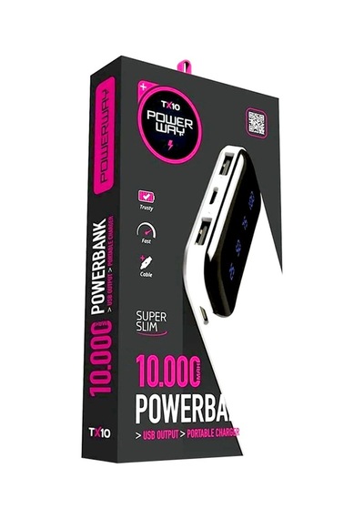 POWERWAY TX-10 10000 MAH ÇİFT USB DİJİTAL EKRAN LEDLİ POWERBANK