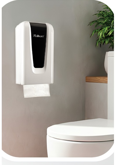 C Katlama Kağıt Havlu Dispenseri, Şık Hijyenik Duvara Monte Mutfak Banyo Wc Kağıt Verici Beyaz