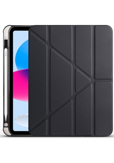Apple  Uyumlu iPad, 10.9 2022 10.nesil Kılıf Tri Folding Kalem Bölmeli Standlı Kılıf