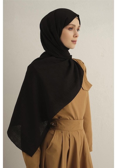 Armine Pamora Dama Çerçeve Şal 2 01 Siyah