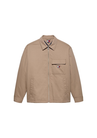 Tommy Hilfiger Tjm Padded Tech Cord Erkek Bej Overshirt-11281 Bej