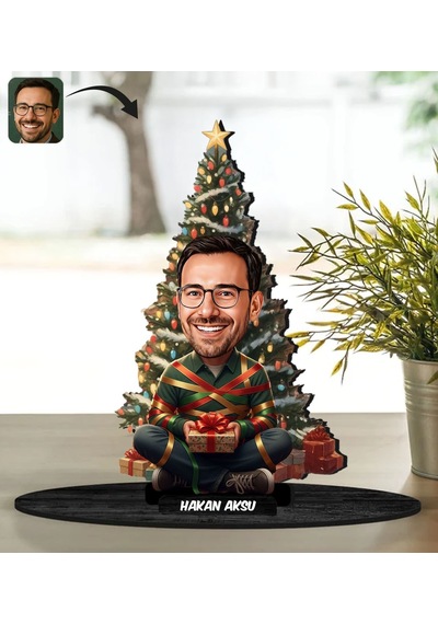 Bk Gift Kişiye Özel Erkek Yılbaşı Tasarımlı Karikatür Biblo -4, Yılbaşı Hediyesi, Yeni Yıl Hediyesi Kobitmeyencom35613 Bk Gift