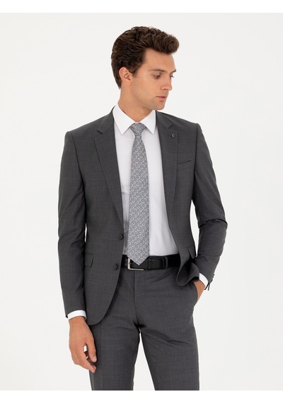 Cacharel Füme Slim Fit Ceket Gri