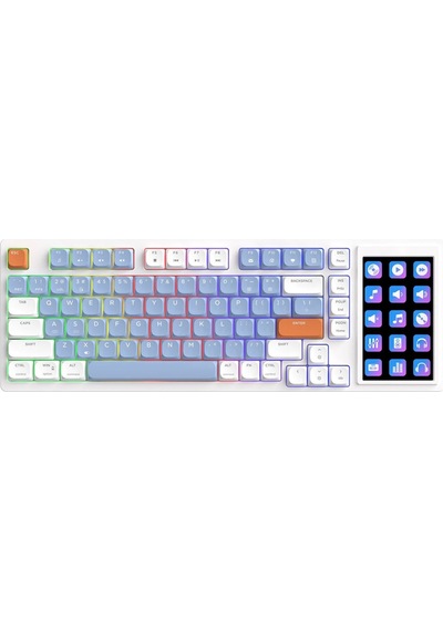 Akp-815 Low Profile Mekanik Klavye- 4.95 İnç Lcd Ekranlı Rgb- Gasket Gövde Yapısı