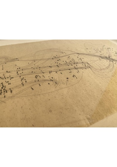 Asemic Sound Mappings Sergisi Asemik Resmi 31x66 cm 007
