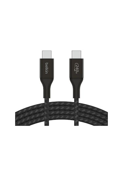 Belkin Cab015bt1mbk Boostcharge Örgülü Usb-c To Usb-c 240w Şarj Kablosu 1m - Siyah