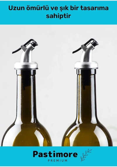 Özel Seri Büyük Boy Damlatmaz Zeytinyağı Sıvıyağ Şişesi Yağdanlık Cam Yağlık 750 Ml - 2'li Set