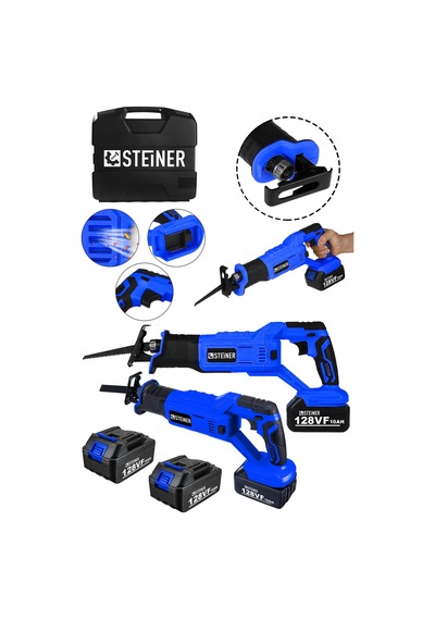 Steiner 128 Vf 10 Ah Kömürsüz Motor Akülü Tilki Kuyruğu Mavi