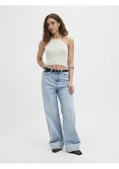 Jack & Jones Kadın Boyundan Baglamali Bluz - Zoella - 12275501 Vanilla Ice