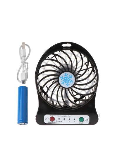 Şarjlı Mini Vantilatör Masa Üstü 3 Kademeli Usb Mini Fan