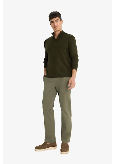 Defacto Regular Fit Düz Paça Chino Kanvas Pantolon E8064ax25aukh82 Haki