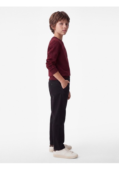 Koton Pamuklu Cep Detaylı Gabardin Chino Pantolon Siyah 7wkb40018tw