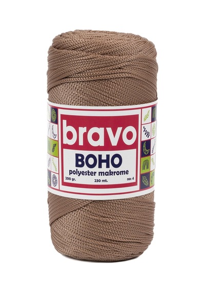 Boho Polyester Makrome İplik 2 Mm 200 Gr 230 Metre No: 4 Renk Kodu: 39