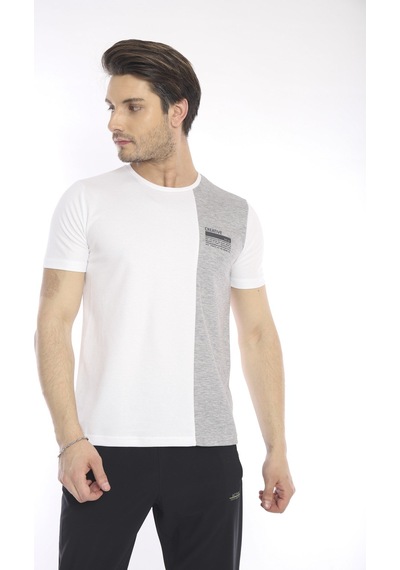 Escetic Erkek Spor, Abd Pike Interlok 1. Kalite Kumaş Beyaz Slimfit Bisik