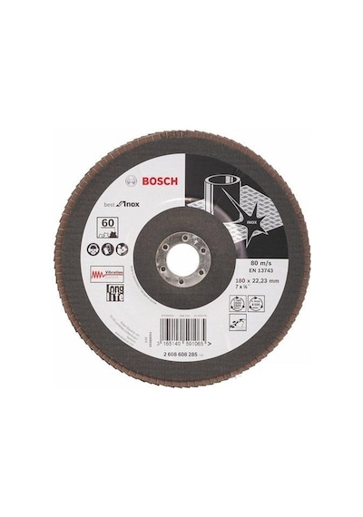 Bosch Paslanmaz İnox Flap Zımpara Diski 180 Mm 22,23 60 Kum