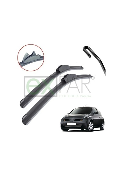 Nissan Micra Ön Cam Silecek Süpürgesi Takımı 2005 - 2010 Micra Ön Silecek Sağ Sol