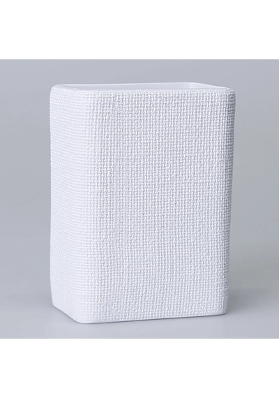 By Selim Linen Beyaz 5 Parça Polyester Banyo Seti Beyaz