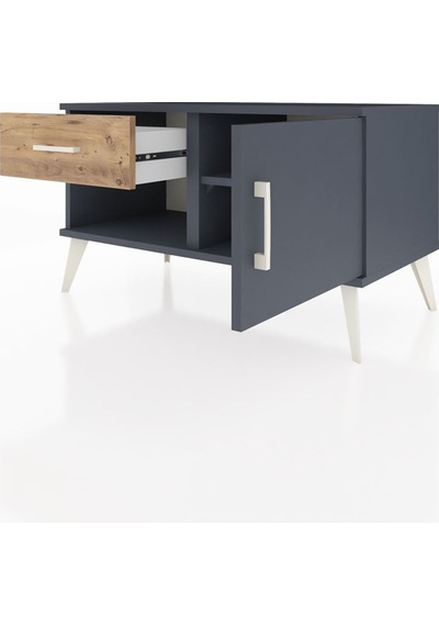 Hyperion Şifonyer Tek Raflı Tek Çekmeceli Tek Kapaklı 88x44x48 Antrasit-antrasit/çam Antrasit/çam Hyperion Şifonyer Tek Raflı Tek Çekmeceli Tek Kapaklı 88x44x48 Antrasit-antrasit/çam Antrasit/çam