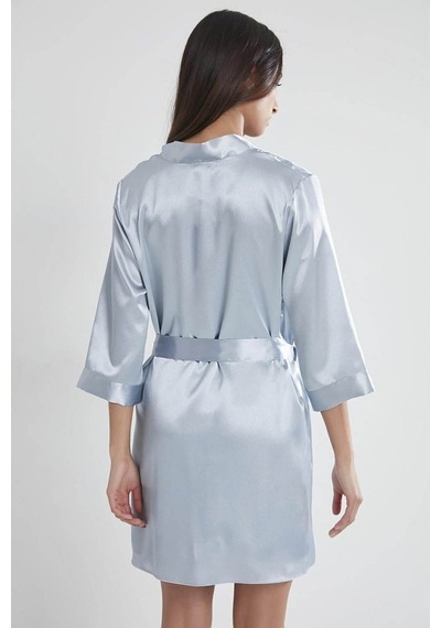 Pierre Cardin Saten Kısa Tek Sabahlık 1010 Pudra Mist (513744511) Çok Renkli