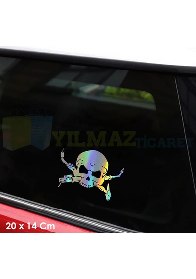 Kuru Kafa Hologram Oto Sticker Motosiklet Araba Yapıştırma Etiket