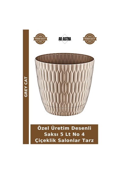 Özel Üretim Desenli Saksı 5 Lt No 4 Çiçeklik Salonlar Tarz