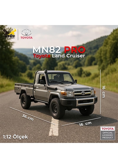 Mn Model Mn82 Pro 1/12 Toyota Land Cruiser Lc79 4wd Rc Model Crawler Offroad Truck Uzaktan Kumandalı Araba Rtr Lisanslı Gümüş+dahili Işık Seti