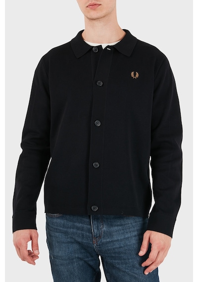 Fred Perry Logolu % 100 Pamuk Klasik Yaka Gömlek Erkek Gömlek K3311 102 Siyah SİYAH