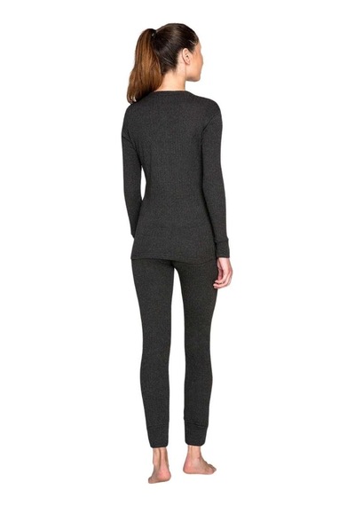 Yetişkin Termal İçlik Set - Thermoform - Soft Unisex - Antrasit Çok Renkli