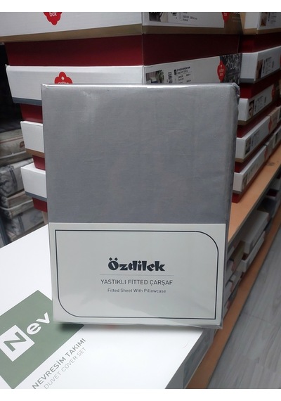 Özdilek Colourist Battal Çift Kiş.çarşaf Seti 180x200 -silver Gri