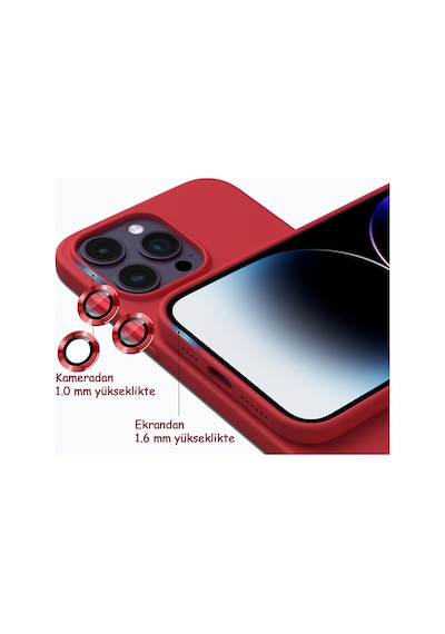 Apple Uyumlu iPhone 14 Pro Max Kılıf Kamera Lensli Lansman Silikon Kapak