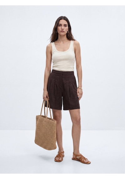 LTB Fitilli Yuvarlak Yaka Basic Krem Atlet