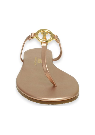 Tkees Tk-2112 Klasik Tokali Parmak Arası Bronz Kadın Terlik Bronz