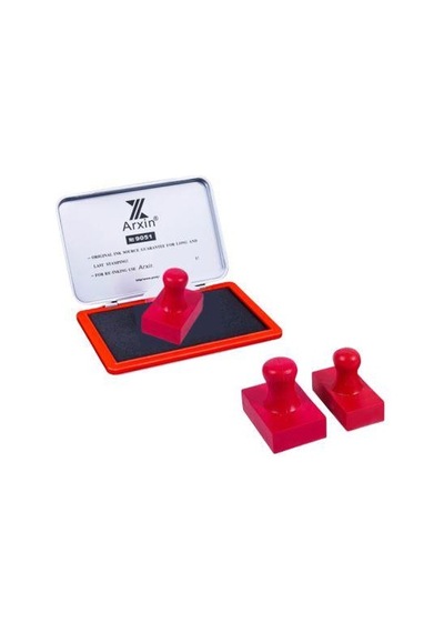 Mühür Kauçuk Alaşım Kırmızı Kaşe Dikdörtgen 17x35mm