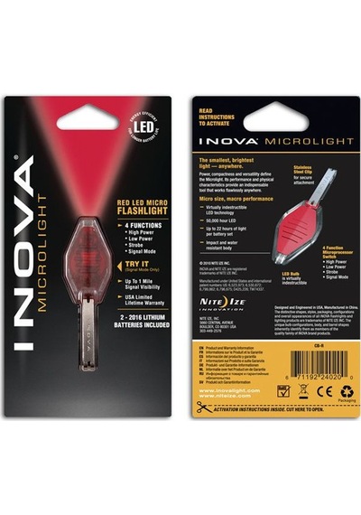 Inova Microlight Micro Led Kırmızı Işık Şeffaf Gövde Kırmızı