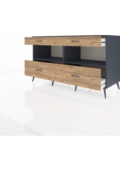 Kronos Konsol 2 Raflı 4 Çekmeceli 176x59x99 Antrasit-antrasit/ça Antrasit-antrasit/çam Kronos Konsol 2 Raflı 4 Çekmeceli 176x59x99 Antrasit-antrasit/ça Antrasit-antrasit/çam