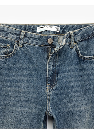 Koton Pamuklu Düz Kesim Düz Paça Jean Pantolon - Straight Jeans Koyu İndigo 6wal40006md Dark Indigo Koton Pamuklu Düz Kesim Düz Paça Jean Pantolon - Straight Jeans Koyu İndigo 6wal40006md Dark Indigo