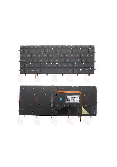 Dell Uyumlu XPS 9360, 13-9360, 13 9360 Klavye Tuş Takımı Tuş Seti Led Işıklı Siyah Türkçe