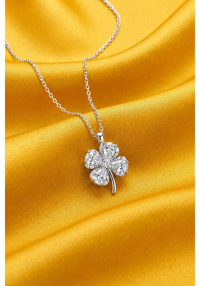 Çekirdekjewelry 925 Ayar Gümüş Yonca Kolye Zirkon Taşlı Şans Yoncası Kolye, Zarif Kadın Kolyesi Gümüş Çekirdekjewelry 925 Ayar Gümüş Yonca Kolye Zirkon Taşlı Şans Yoncası Kolye, Zarif Kadın Kolyesi Gümüş