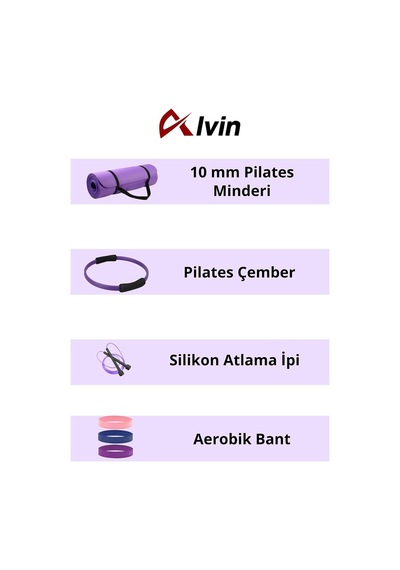 10mm Pilates Minderi, Pilates Çemberi Güç Ve Denge İçin Pilates Seti, Aerobik Bant, Atlama İpi Genel