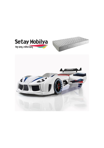 Setaymobilya Arabalı Yatak Audi V7 + Full Ledli + Ortopedik Yatak , Setay Setaymobilya Arabalı Yatak Audi V7 + Full Ledli + Ortopedik Yatak , Setay