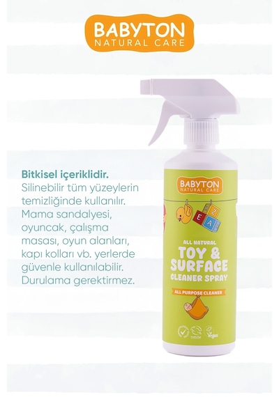 Babyton Oyuncak ve Mama Sandalyesi Temizleyici Sprey 500 ML