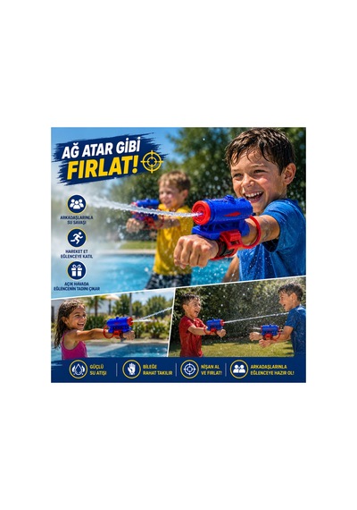 Bileğe Takılan Su Tabancası Çocuklar İçin Özel Tasarım Çok Renkli - 891903579
