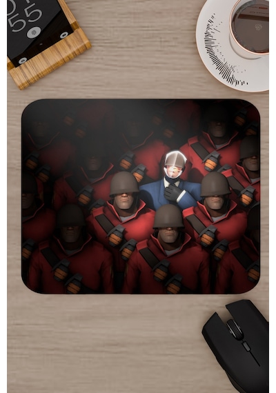 Team Fortress Kaymaz Dikişli Kauçuk Oyuncu Mousepad V3 - 22x18 Gaming Mouse Pad Fare Altlığı