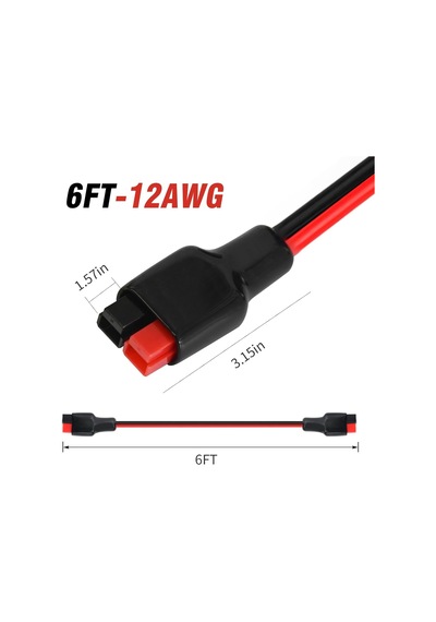 Taşınabilir Güç İstasyonu Güneş Paneli İçin 12awg 6 10 20 Ft Güneş Uzatma Kablosu 6ft