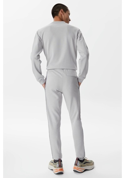 Lacoste Relaxed Fit Pamuklu Baskılı Geniş Kesim Erkek Eşofman Altı Gri
