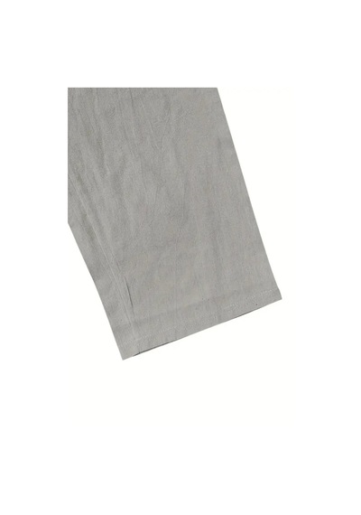 Erkek Relaxed Fıt Pamuklu Keten Pantolon Gümüş